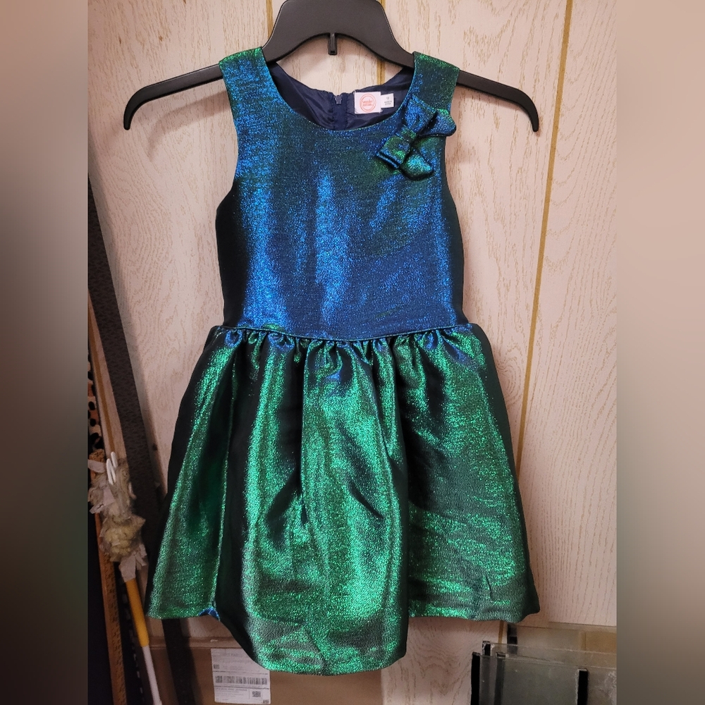 Sparkling Blue and Green Kids Costume Dress
